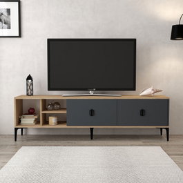 Hanah Home Soporte para TV Era 3805 Roble Zafiro y Antracita